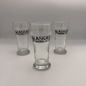 Set of Alaska Brewing Co Glasses 6oz Tasting Sample Beer Juneau Cruise Amber Ale